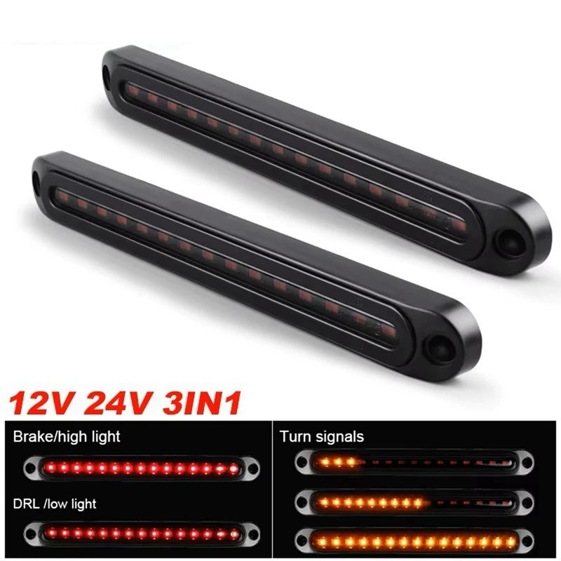 For Pickup Super 2PCS Sequential Strobe Trailer Tail Bar Truck