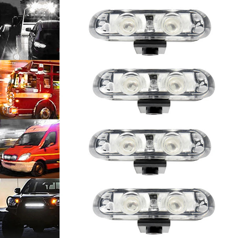 Set Strobe Warning Wireless Remote Control ABS White Yellow