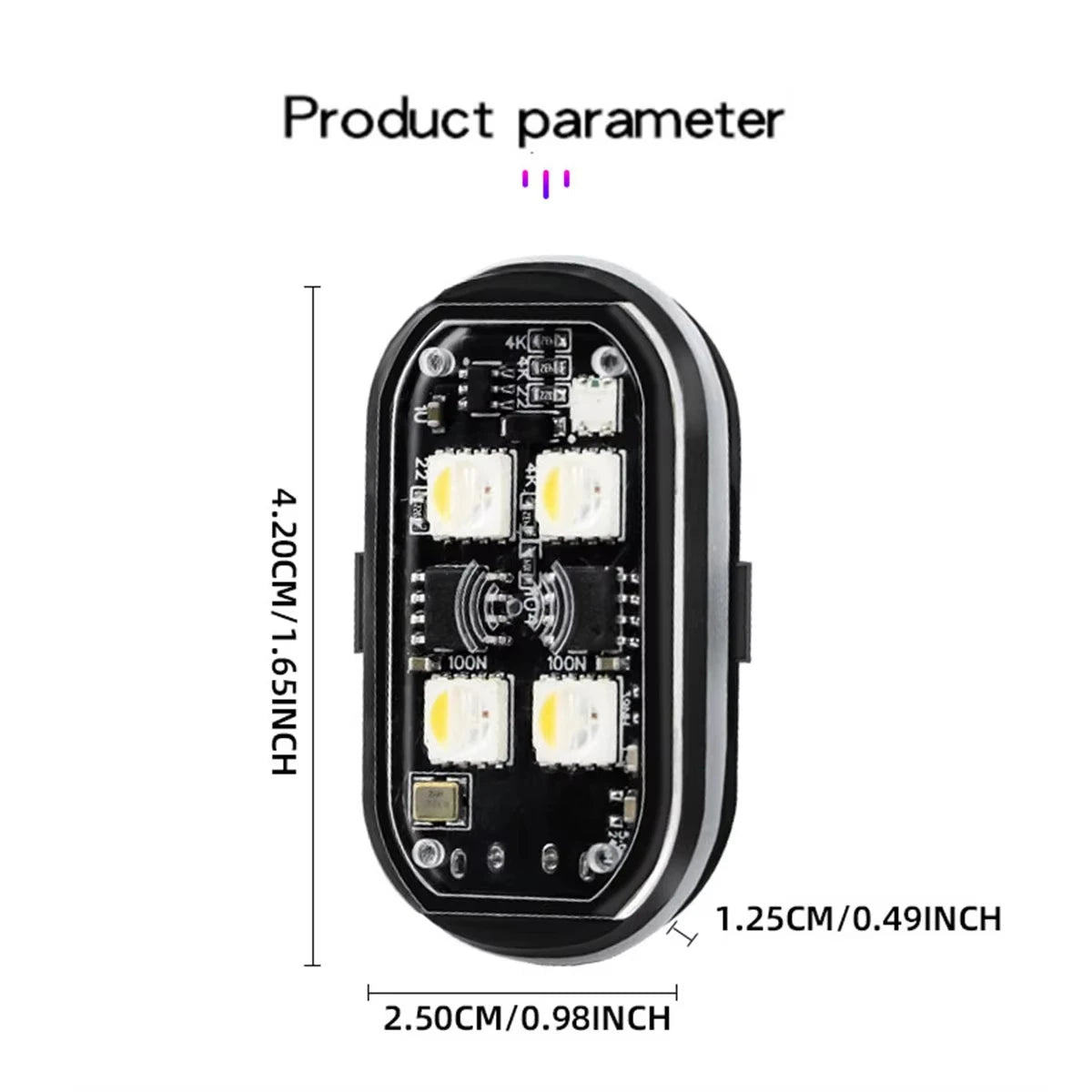 RGB Strobe Motorcycle Flash Position Wireless Aircraft Airplane