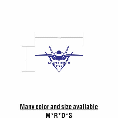 F35 Fighter Design Window Reflective Sticker Waterproof Bumper