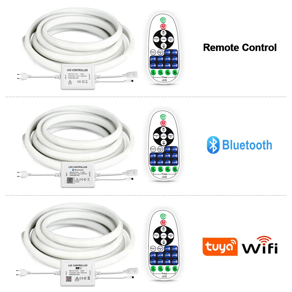 For Outdoor Dimmable Cob Strip 220V 288leds M Tuya Wifi Bluetooth