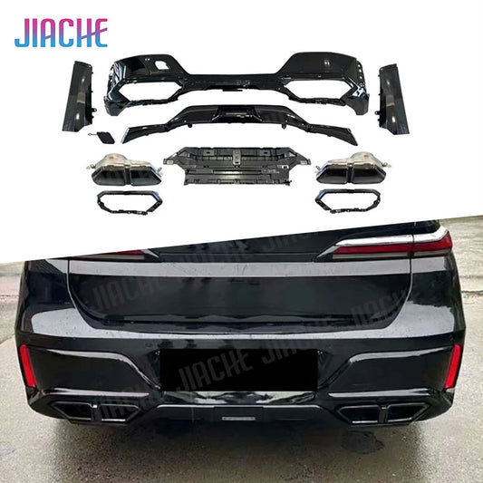 For BMW 7 Series G70 Sport Jiache ABS Rear Lip Diffuser Spoiler