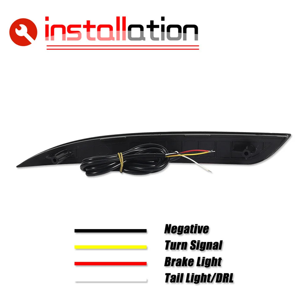 For Kia Optima K5 Rear Bumper Reflector Tail Brake Red Fog W