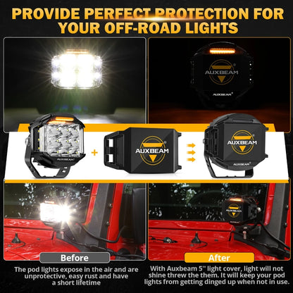 Auxbeam v-max Series Inch Drl Driving Work Black Amber