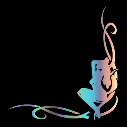 Jpct Sticker Creative Girl Reflective Funny Vinyl Decal