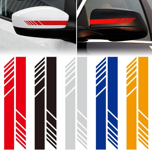 Stripe Stickers Rearview Mirror Reflective Vinyl Decals Fashion