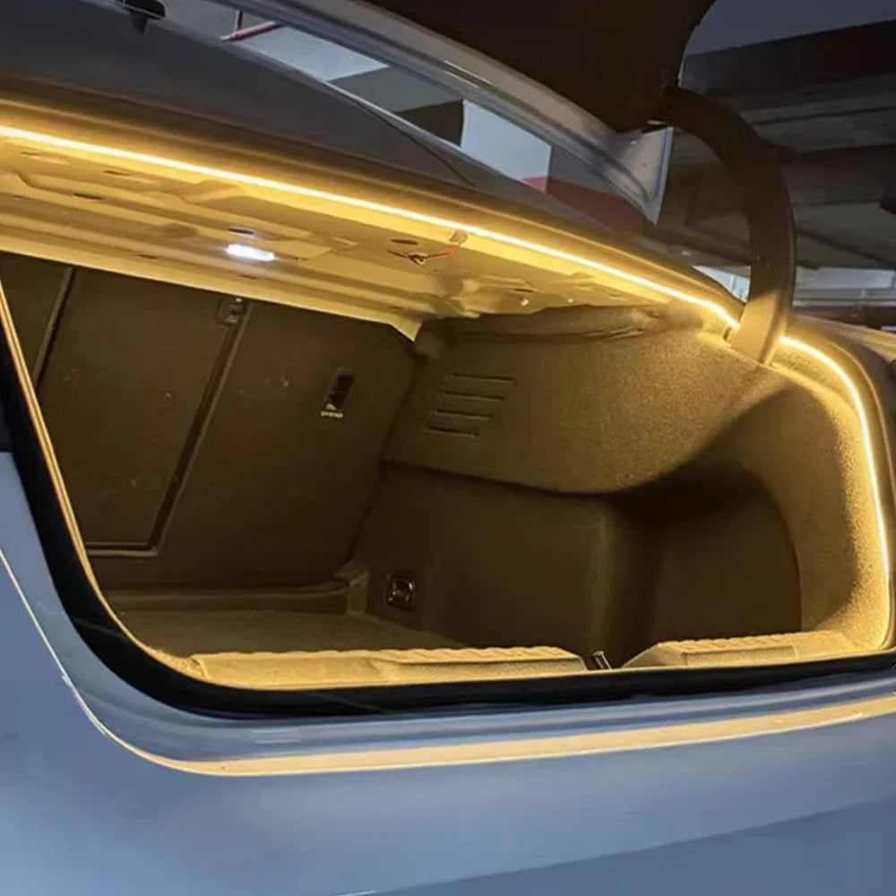 Car Trunk LED Light Strip Flowing Dynamic Tailgate Bar for Audi Ambient 12V Flexible Waterproof Rear Boot Decorative Lam