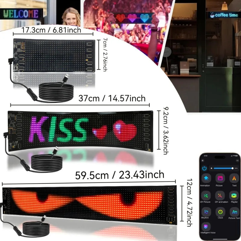 For Diy Dynamic Text Editing 5V 2PCS 23.43in Display Evil Eyes
