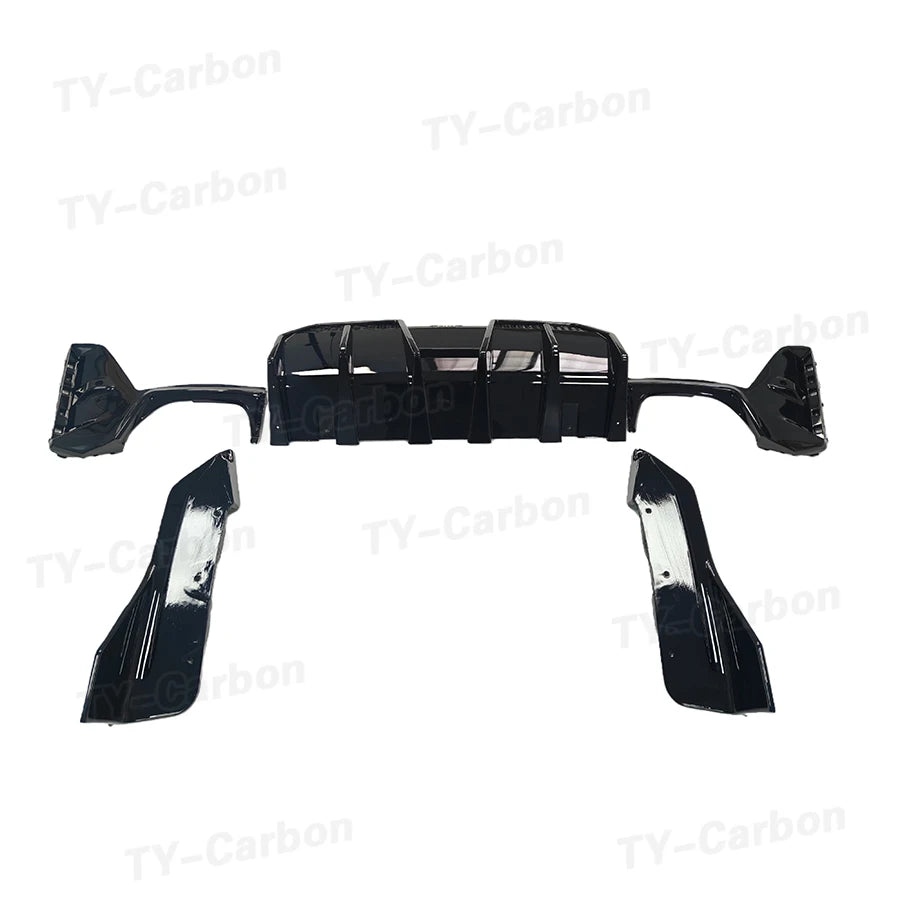 For BMW 3 Series G20 G28 Bright Black Vten Rear Bumper Diffuser