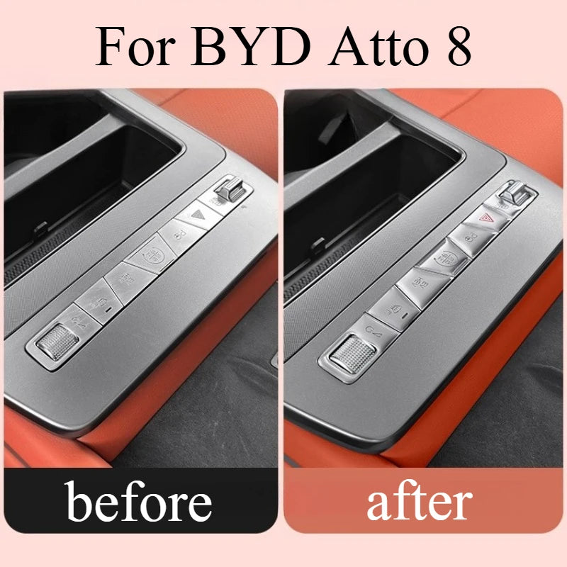 For BYD Atto 8 Central Control Button Epoxy Protective Sticker