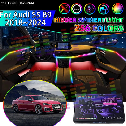 For Audi S5 2018~2024 2019 2020 RGB Interior Ambient Strips