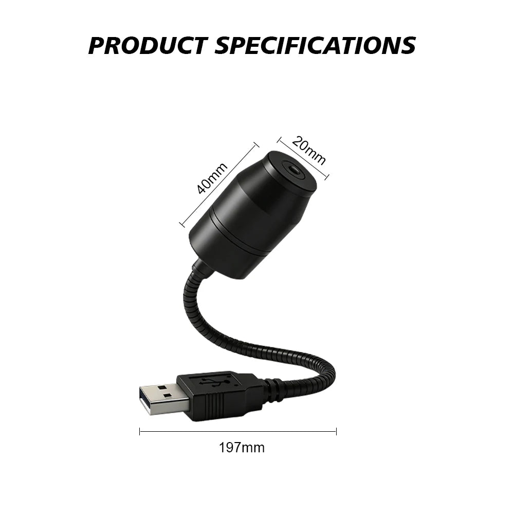 Interior Roof Star USB Starry Atmosphere Projector Night Party