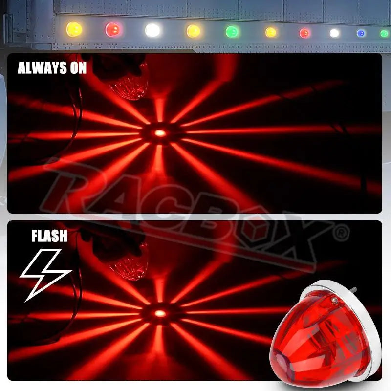4PCS Big Watermelon Strobe Indicators Turn Signal Marker Truck