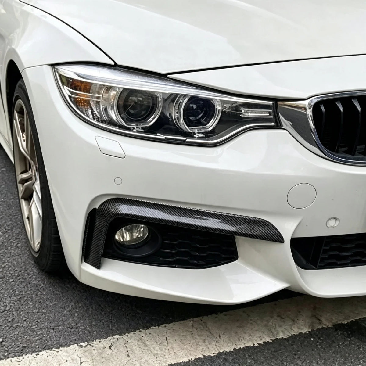 For BMW 4 Series F32 F33 Front Bumper Upper Trims Splitters Kit