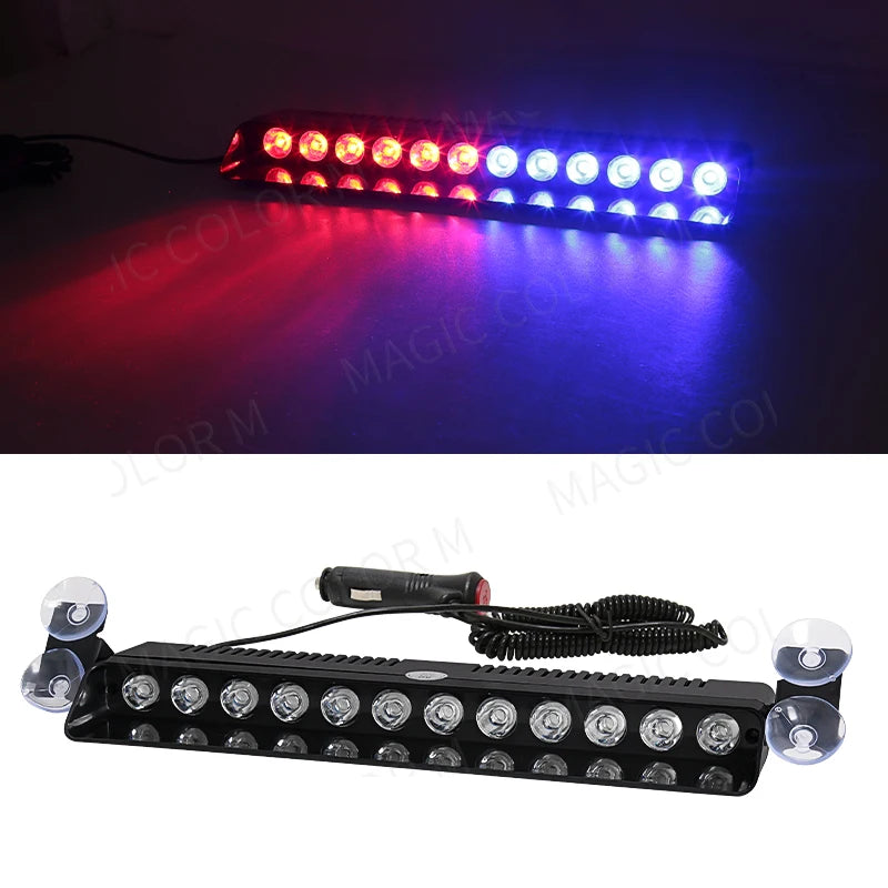 12 Strobe Warning Flash Parking Signal Windshield Yellow White