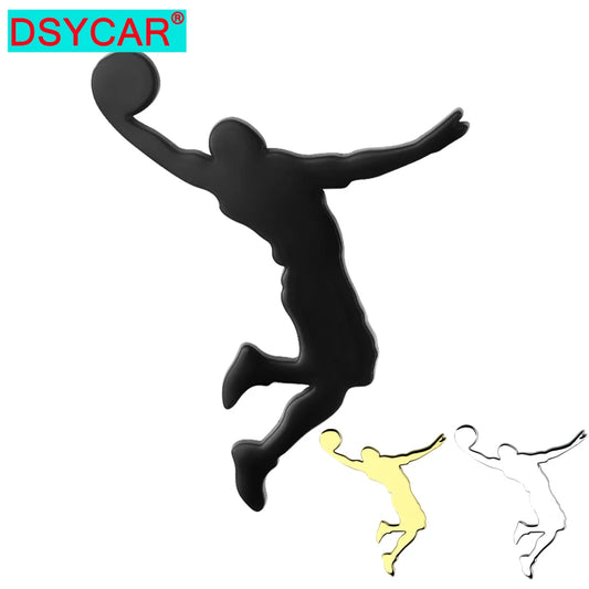 Dsycar 1PCS Metal Badge Emblem Basketball Trunk Adhesive Decal