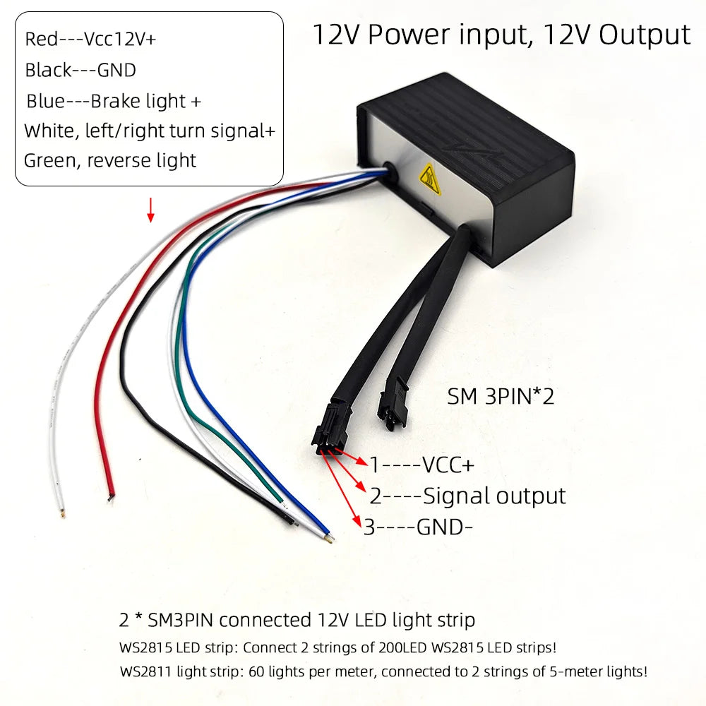 Flow Turn Signal WS2815 Taillight Modification Colorful Strip