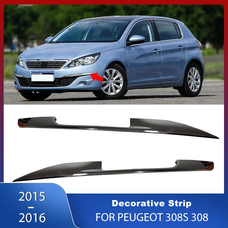 For Peugeot 308S 308 2015-2016 Front Bumper Fog Cover Chrome
