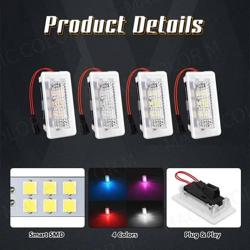 For Tesla model Y juniper/model 3 2017 2018-2025 Ultra-bright Interior LED Light Universal Footwell Ambient Light with P