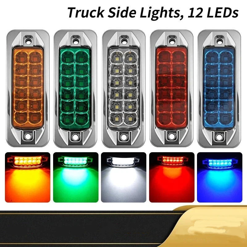 2PCS Brightness Amber Side Marker 12 24V Turn Signal