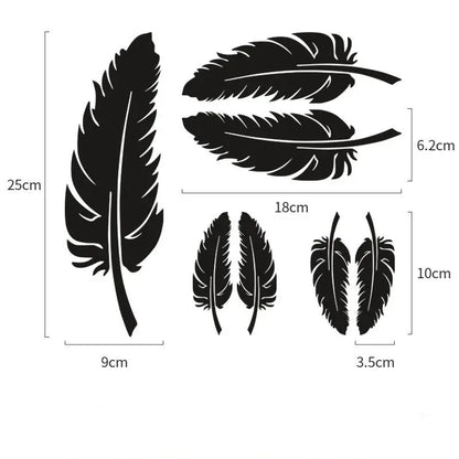 Sticker Feather Leaves Creative Bumper Rear Window Decals
