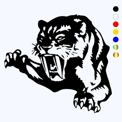 Sticker Various Sizes Vinyl saber-toothed Tiger Waterproof