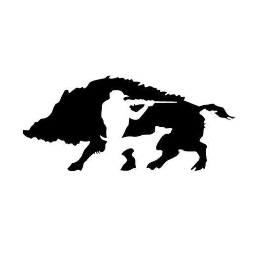 15CM Sticker Creative Hunting Wild Boar Decals Fashion Pvc