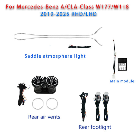 For Mercedes A-Class W177 Cla W118 Atmosphere Lighting Colors