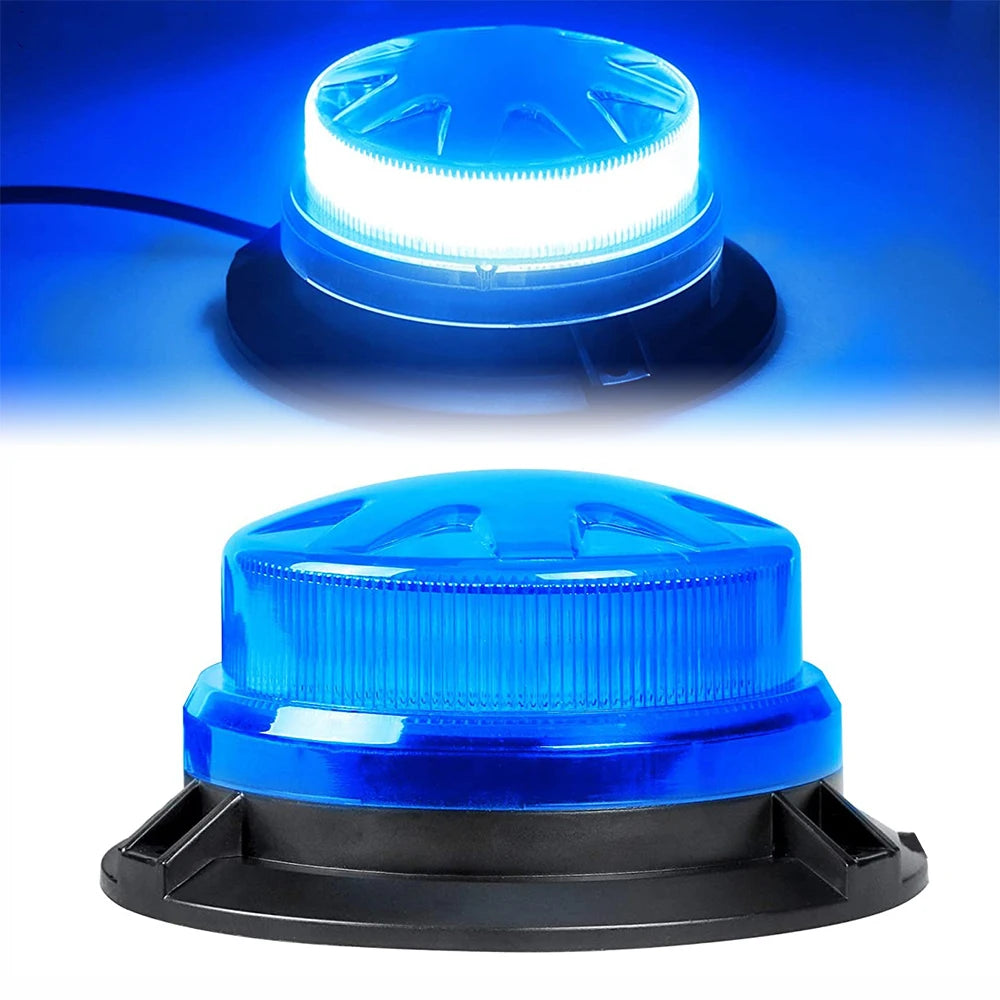 Blue Emergency Strobe Roof Flashing Hazard Warning 12V 24V