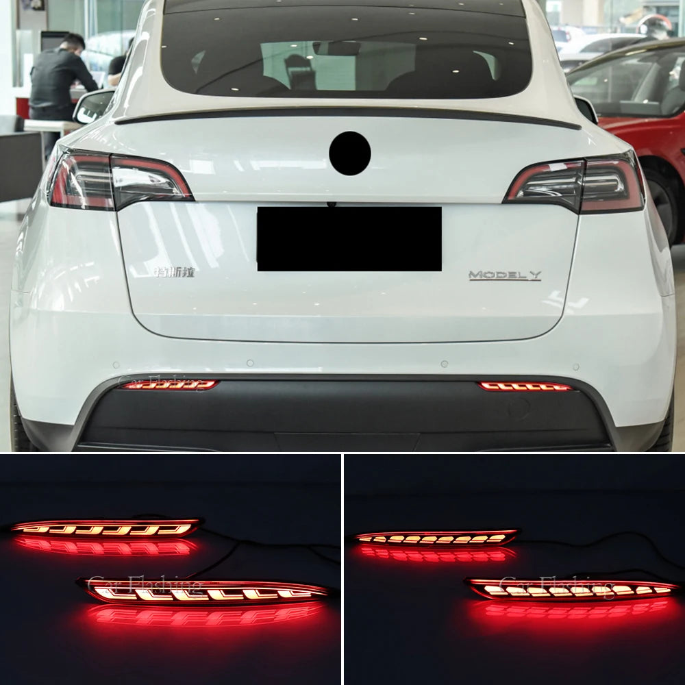 For Tesla Model Y 2019 2020 2PCS 2021 2022 2023 Rear Fog Brake