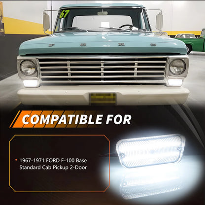 For 1967 1968 1969 1970 1971 2PCS Front Bumper Parking Drl Turn