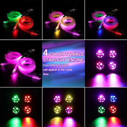 4port 36W Twinkle Rgbw Meteor Fibre Optic Star Ceiling