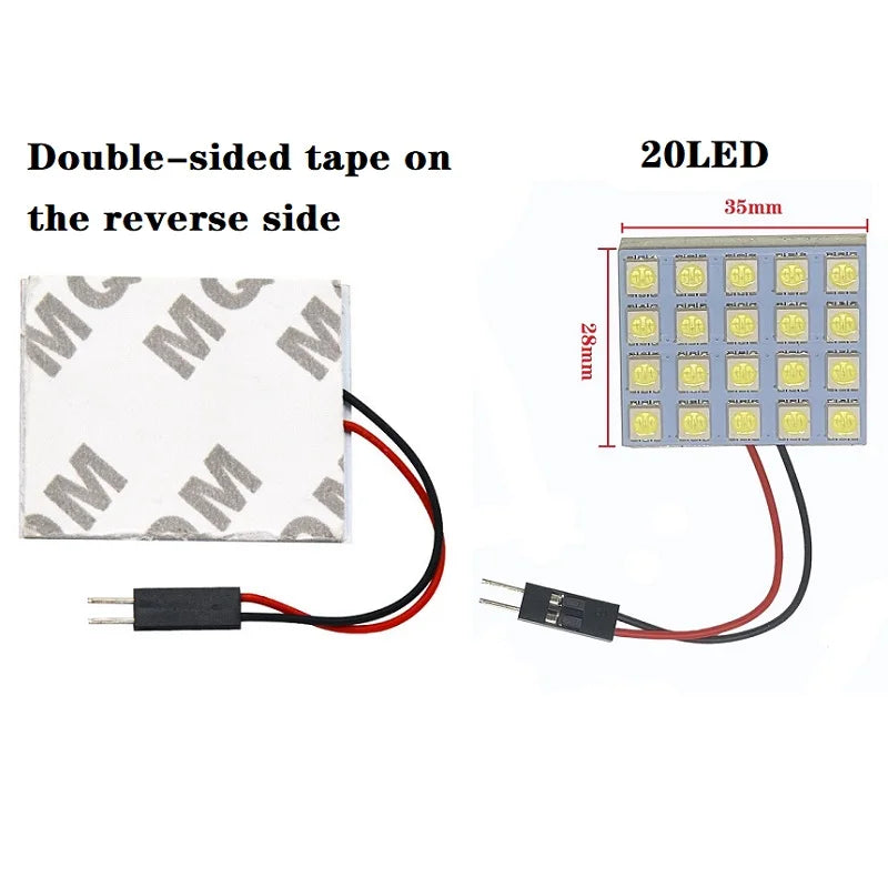 T10 Festoon 12 24 48 Smd Panel Ice Blue