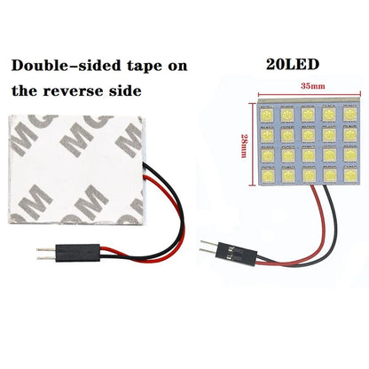 5PCS Panel 12 24 48 Smd 5050 T10 ba9s