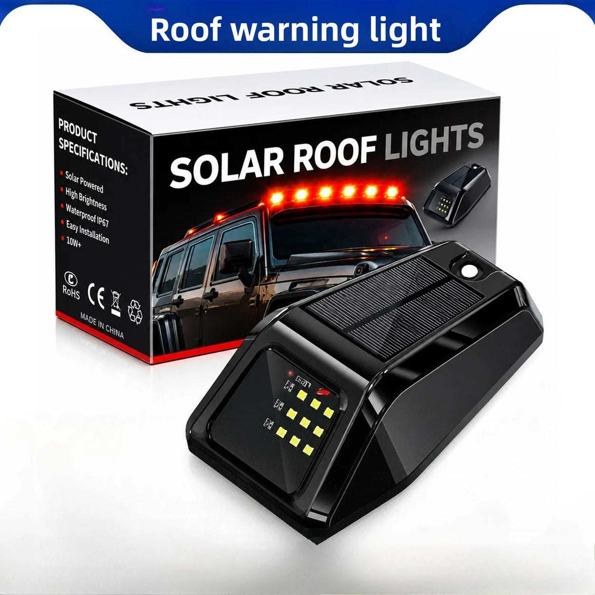 For Pickup Solar Mouse Roof Warning Wireless Daytime Running