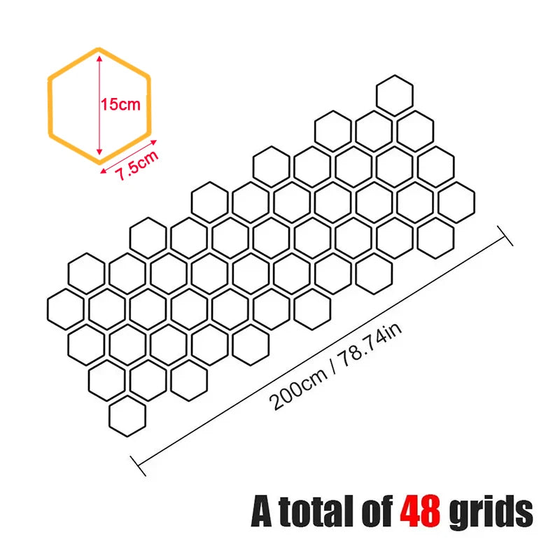 Graphics Honeycomb Open Sticker Decor Tuning Side