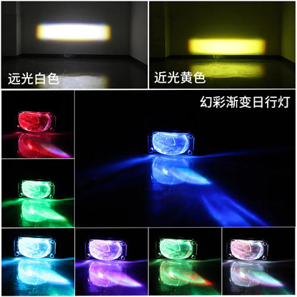 ultra-thin Grille Spotlights Flash Auxiliary White Yellow Truck