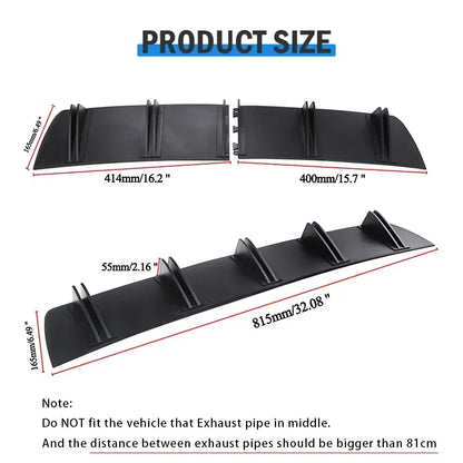 For Cadillac Iq Lyriq Shark Fin Rear Diffuser Split Chassis