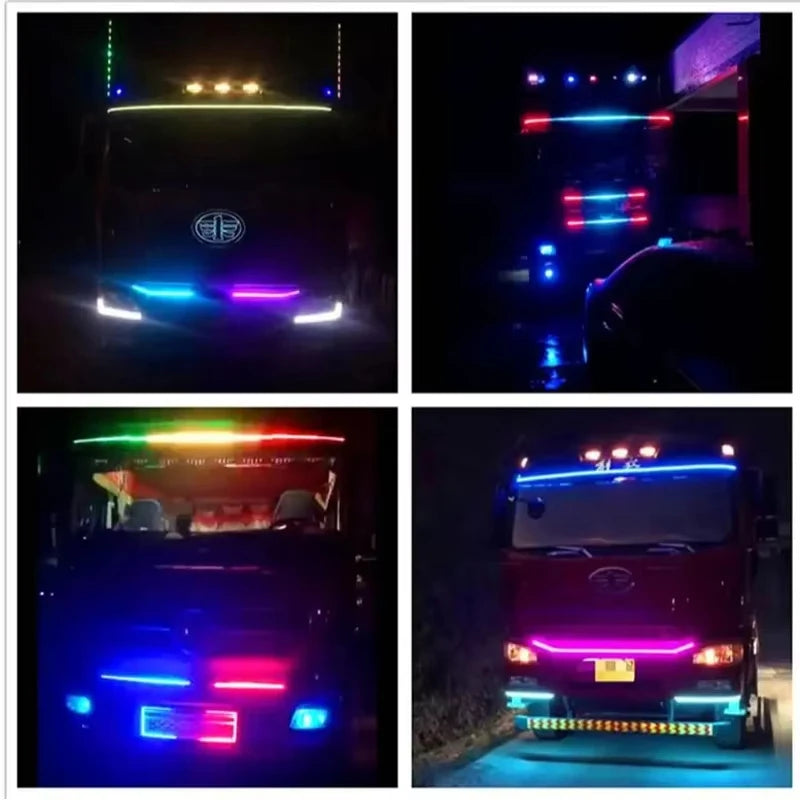 For Man Scania Volvo 24V Truck Colorful Flashing Atmosphere