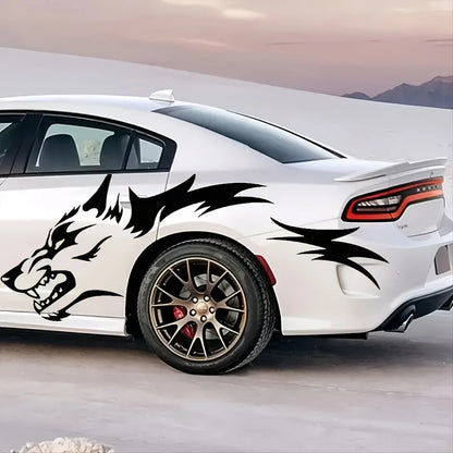 2PCS Wolf Stickers Waterproof Side Body Animal self-adhesive