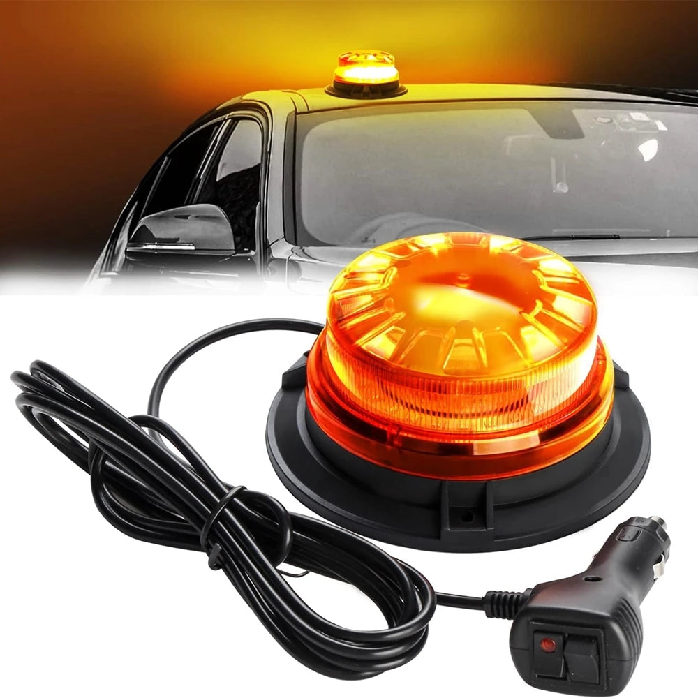 Emergency Traffic Strobe Yellow Blue Roof Flash Warning Beacon