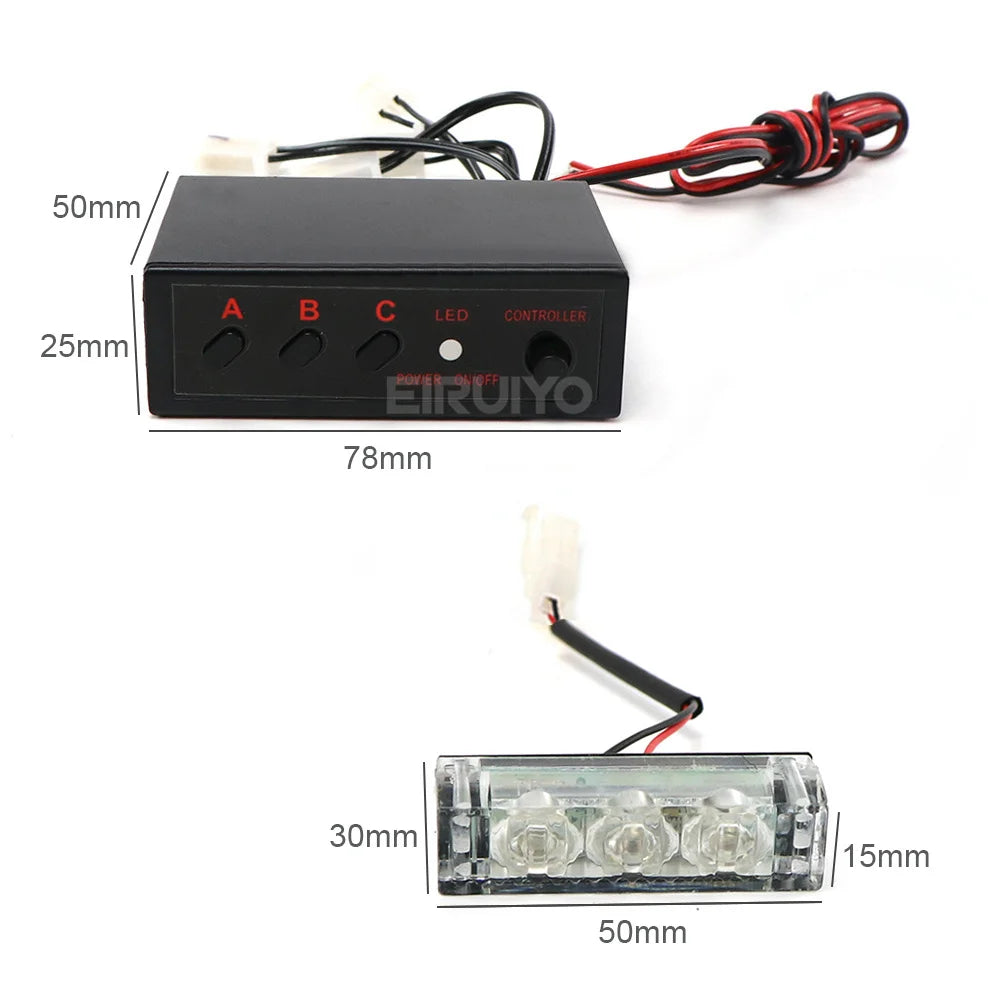 Front Grille Strobe 12V Flashing Emergency Warning Flash Signal