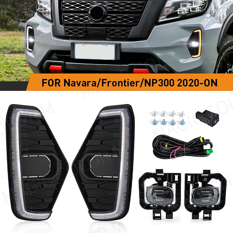 For Nissan Navara NP300 Frontier 2020 Fog Drl Daytime Running