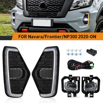 For Nissan Navara NP300 Frontier 2020 Fog Drl Daytime Running