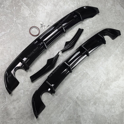 For BMW F20 116D 116I 118D Gloss Black Rear Diffuser Splitter
