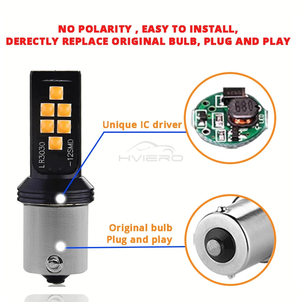 1X Turn Signal Bulbs 1156 1157 7440 P21W 3030