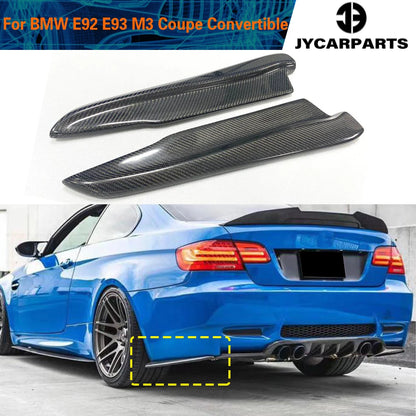 For BMW 3 Series E92 E93 Rear Bumper Splitters Fins M3 2007 2012