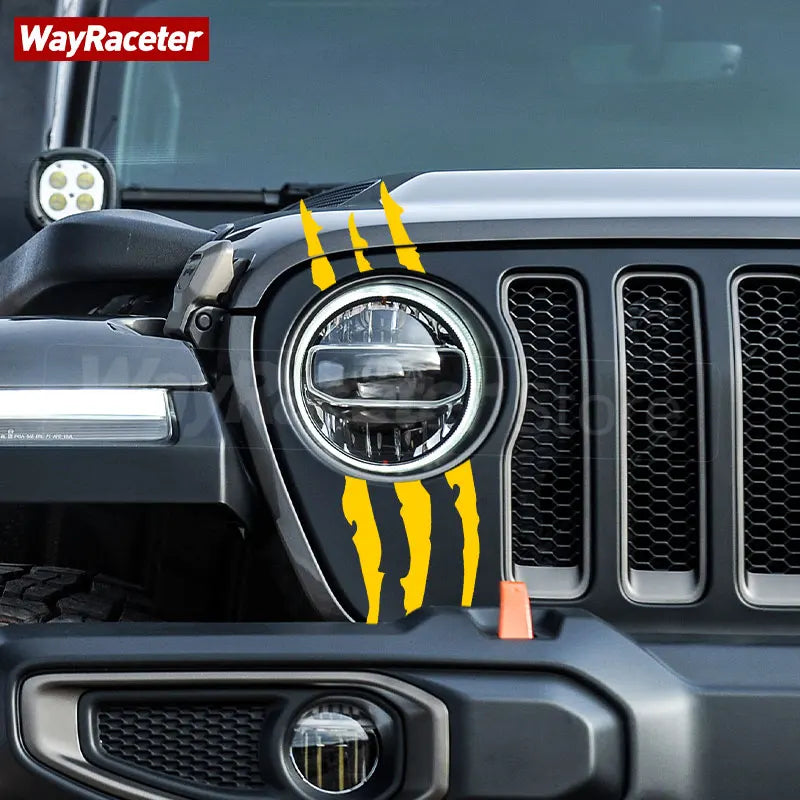 For Jeep Wrangler Jl 2018 2019 Reflective Headlight Eyebrow
