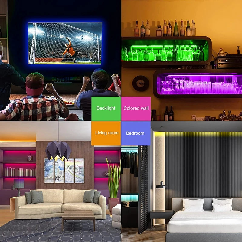 For Indoor Room Decor RGB Cob Strip Bar Meters 12V 24V Flexible