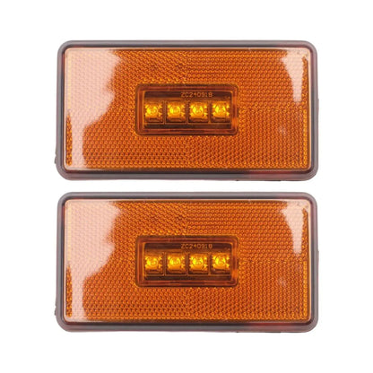 For 5 6 Series P R Compatible 2PCS 24V Truck 4LED Side Marker